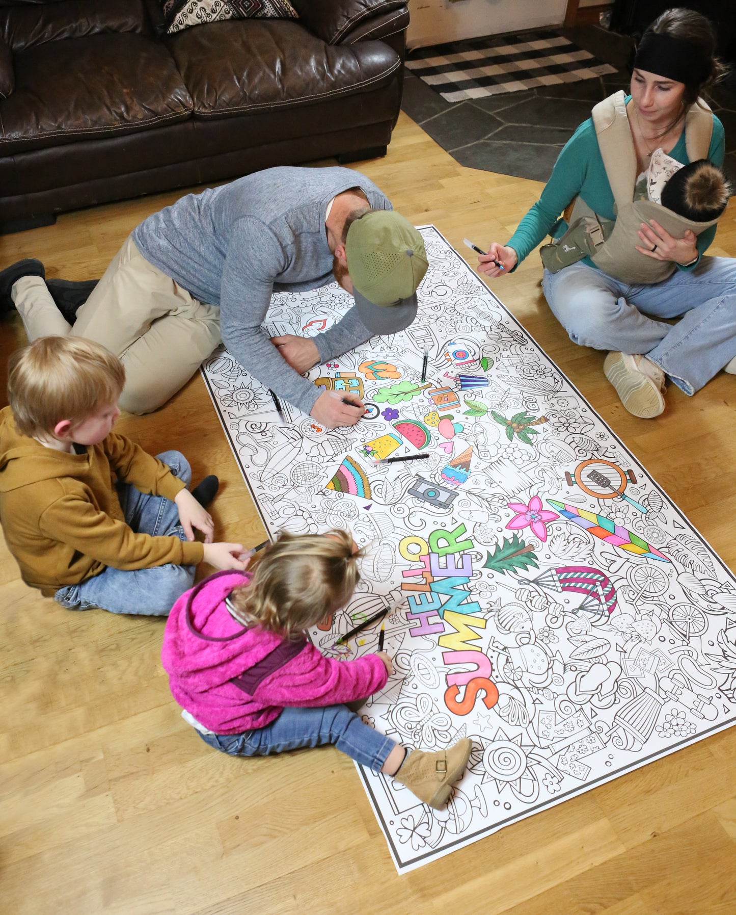 Summertime Everyday Event Banner | Large Coloring & Activity Poster for Celebrations, Camping & Groups