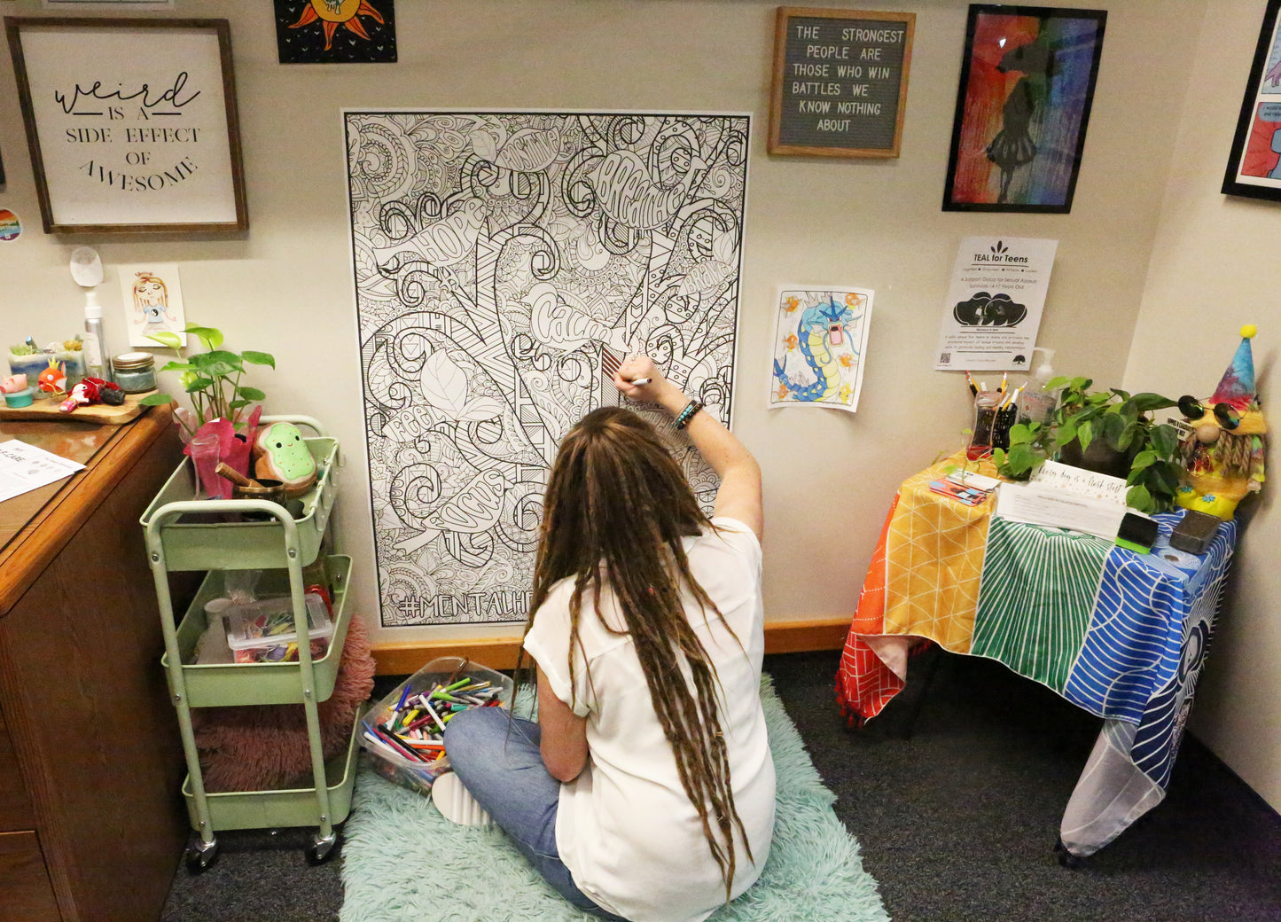 PERSONALIZED Mental Health Awareness Coloring Poster | Group Fun