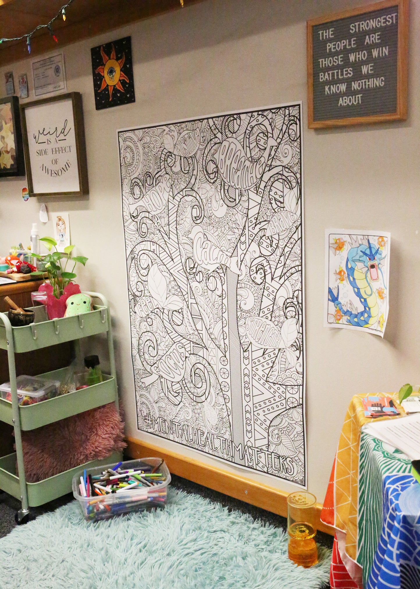 PERSONALIZED Mental Health Awareness Coloring Poster | Group Fun