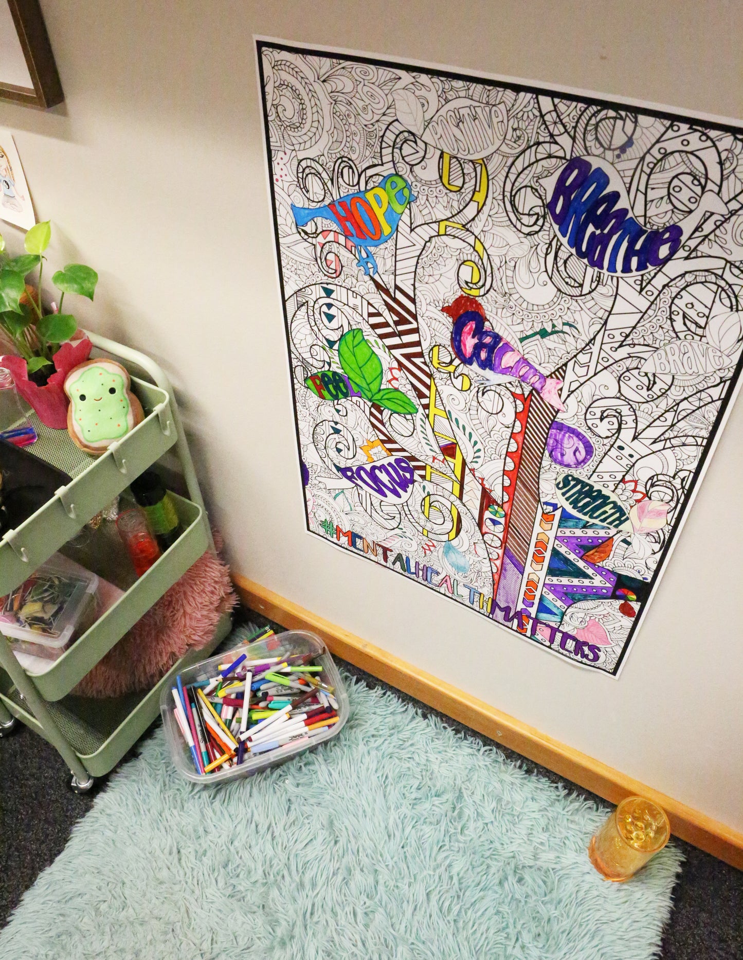 PERSONALIZED Mental Health Awareness Coloring Poster | Group Fun