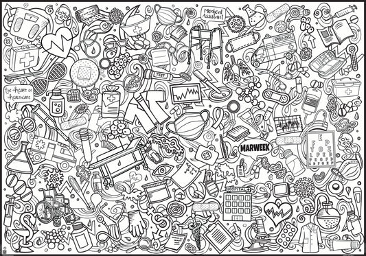 Giant MA Week Coloring Poster for Groups | #MAR WEEK