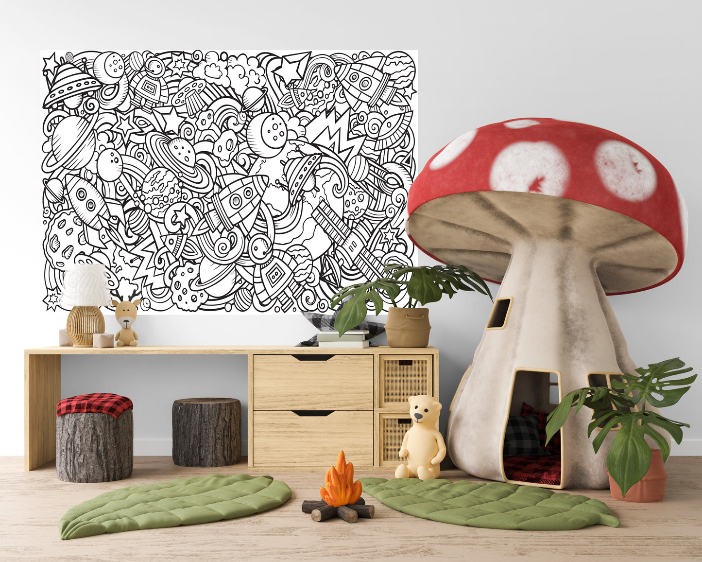 Premium Giant Space Coloring Poster