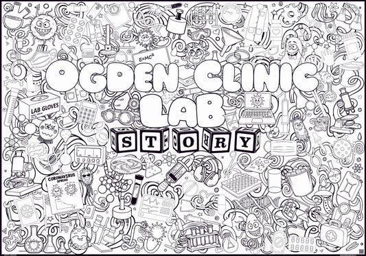 PERSONALIZED Lab Story 2026 Lab Week Giant Coloring Poster - Hours of Team Building Fun while Coloring and Connecting.