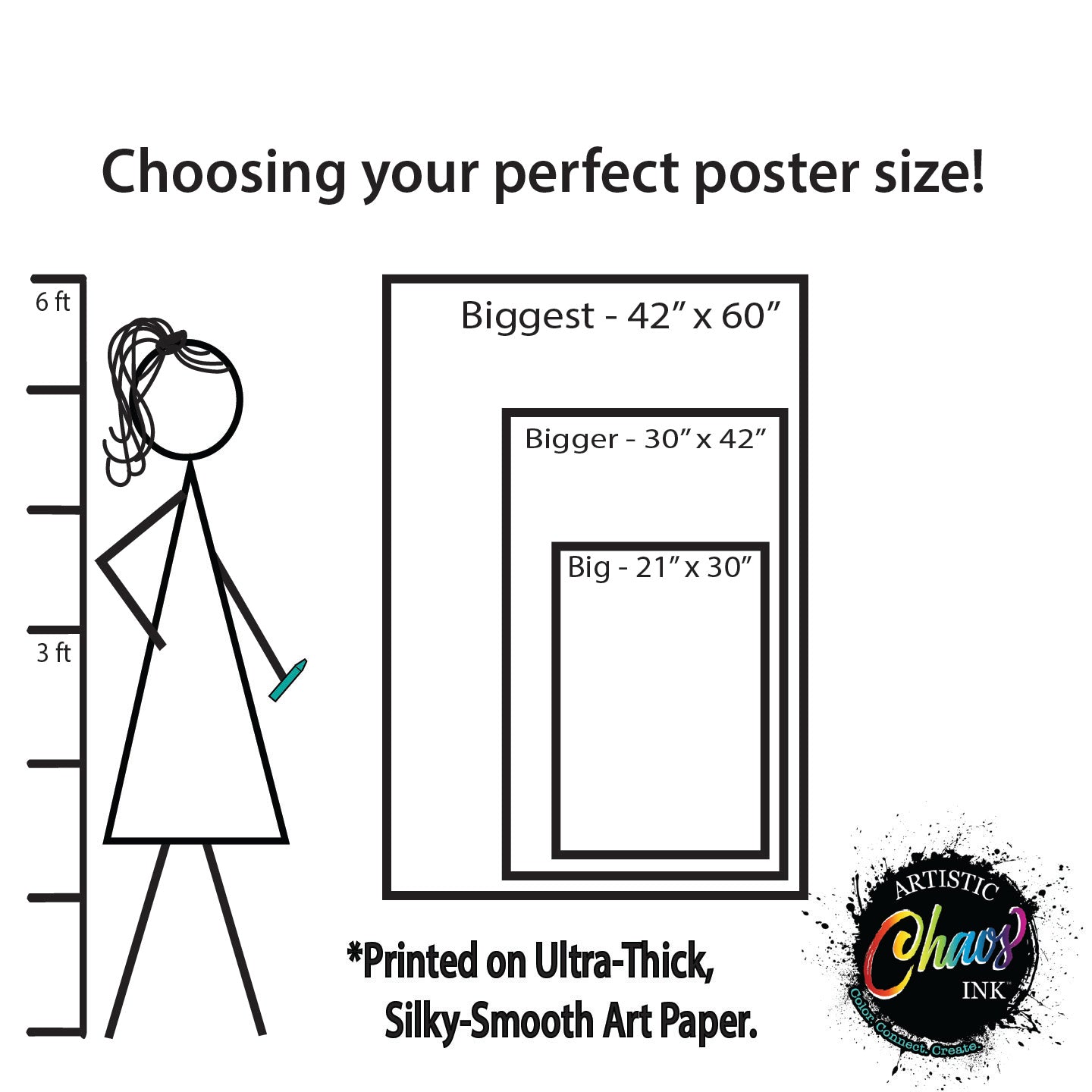 Large Unicorn Coloring Poster | Artistic Chaos Ink