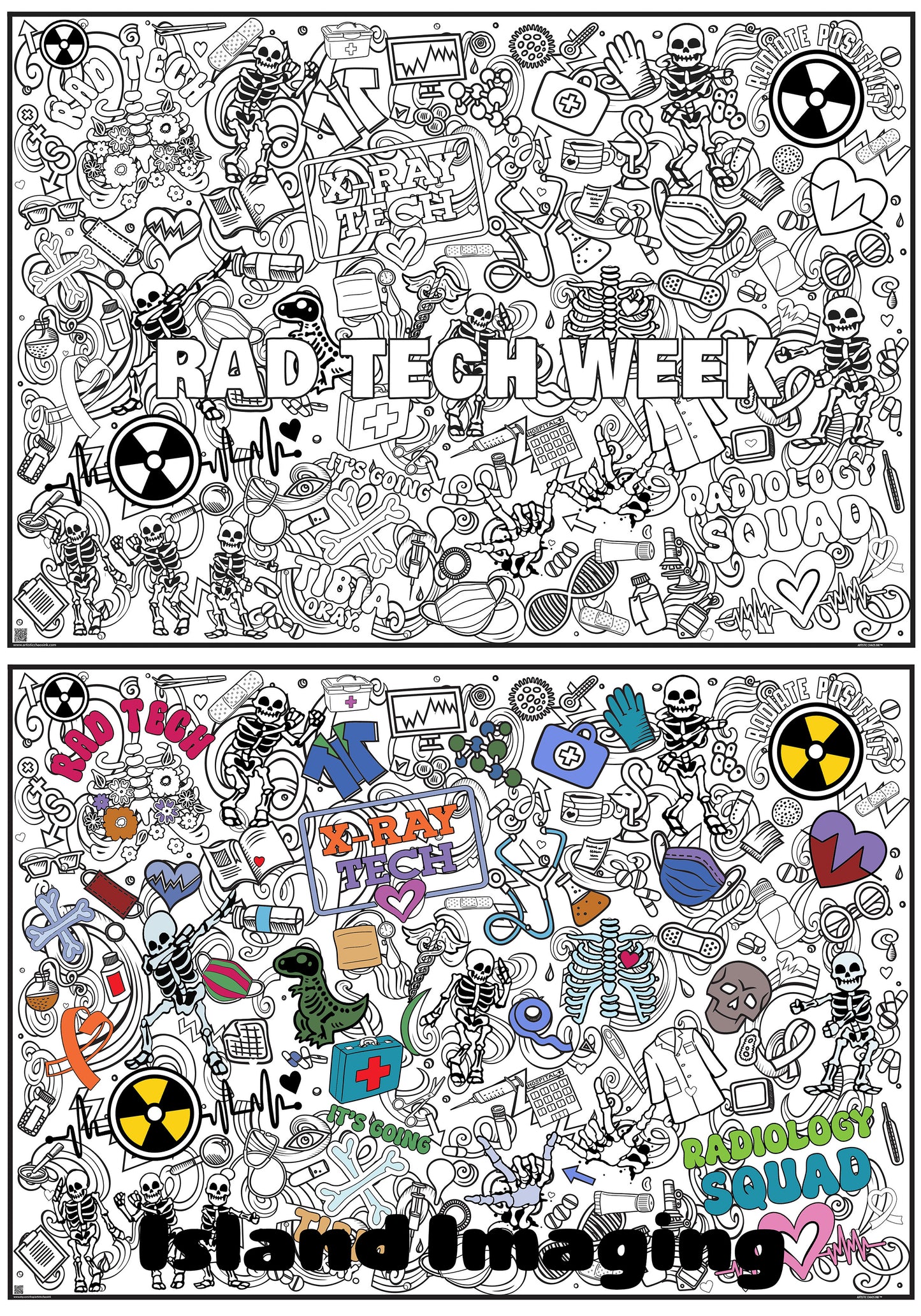 PERSONALIZED  Premium Radiology Coloring Poster