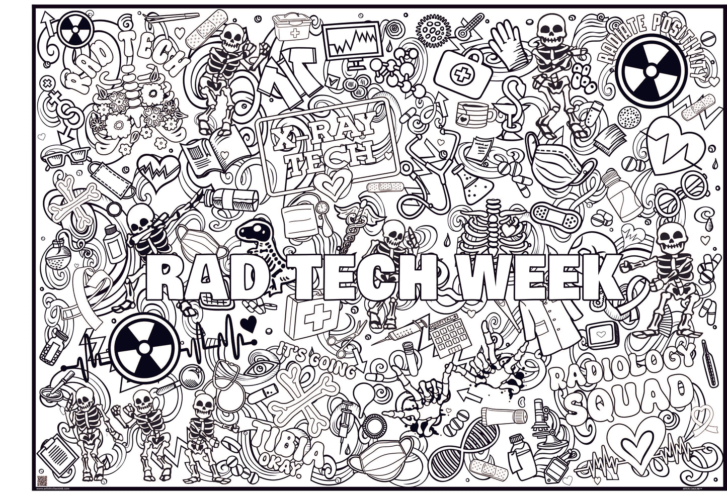 PERSONALIZED  Premium Radiology Coloring Poster