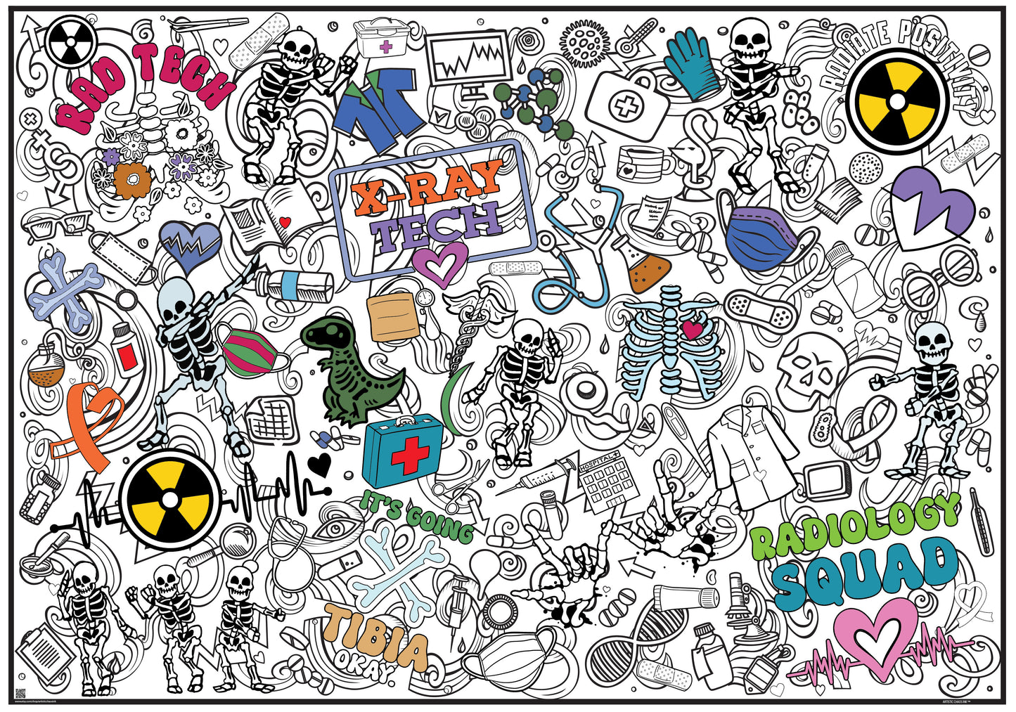 PERSONALIZED  Premium Radiology Coloring Poster