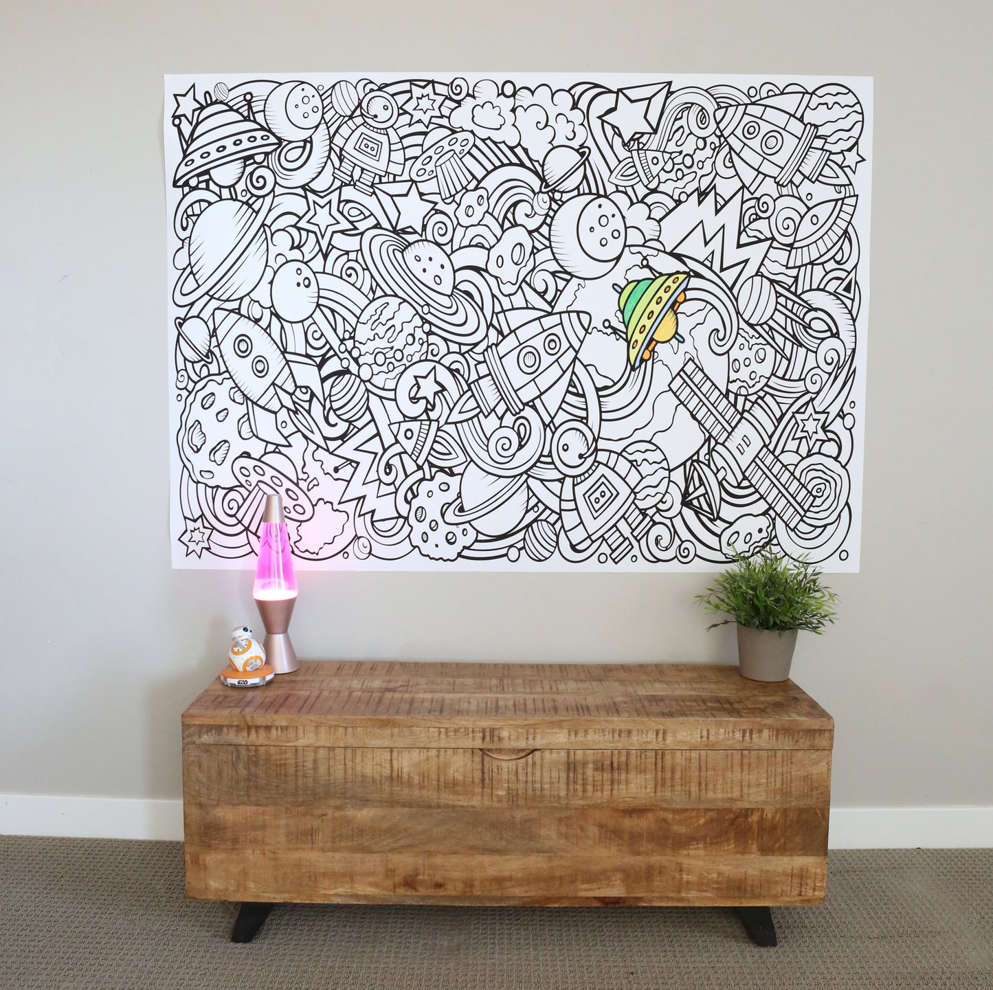Premium Giant Space Coloring Poster