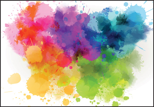 Reverse Coloring Poster - Splat - Premium Paper