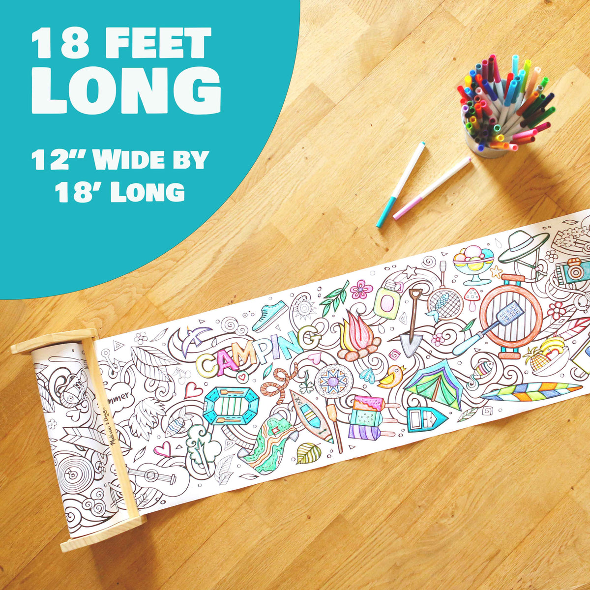 Summer Coloring Roll | 18 ft long Great for Collaborative Coloring
