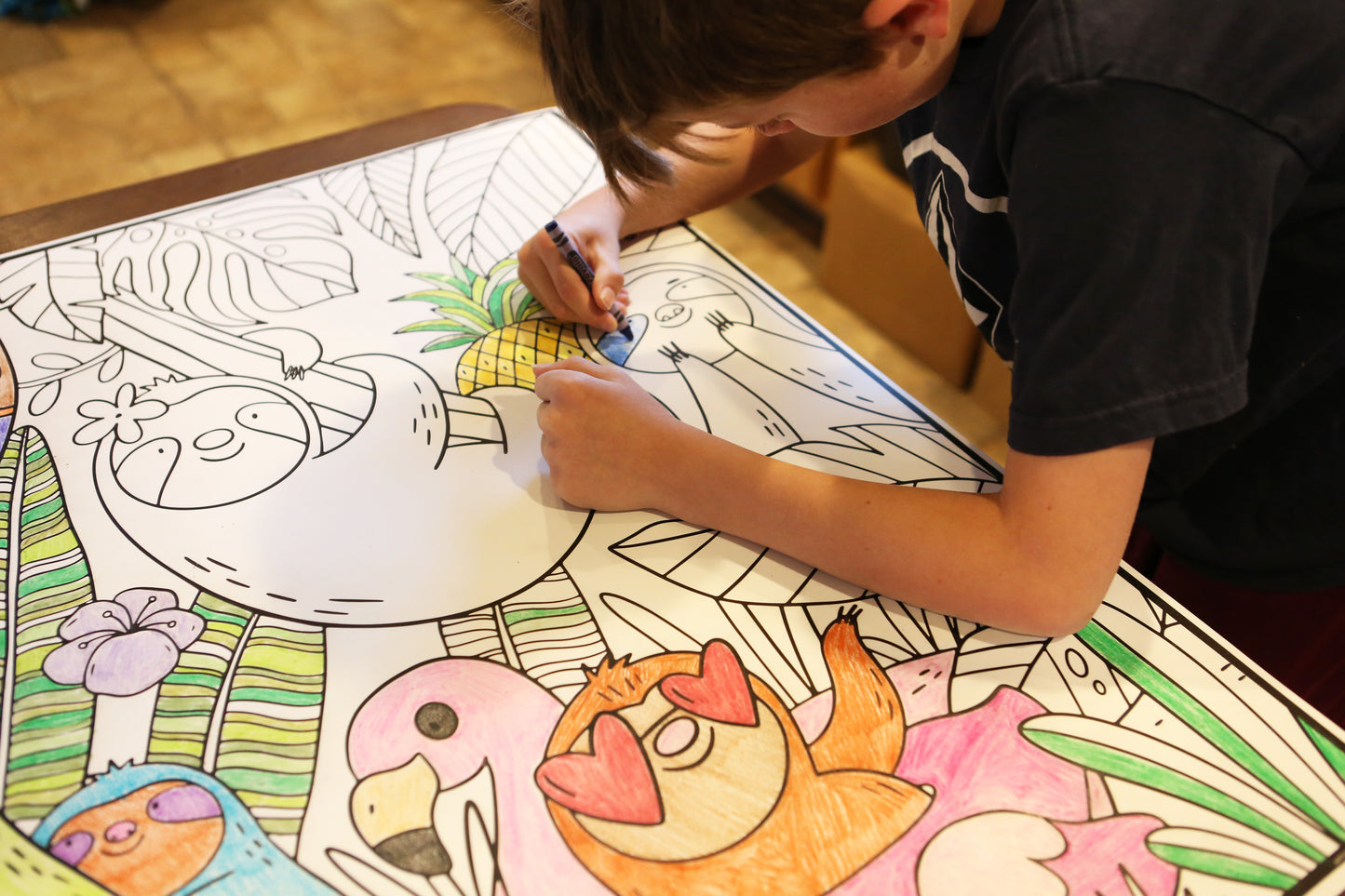 Personalized Giant Silly Sloths Coloring Poster | Fun Coloring