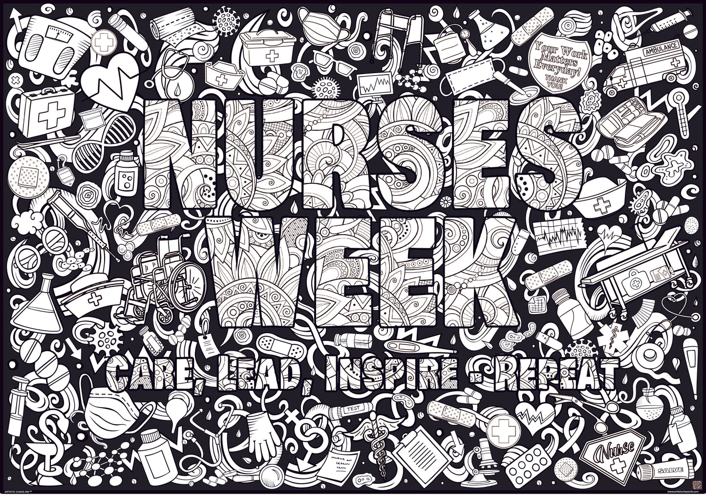 PERSONALIZED  Nurses Week 2025 - Caregivers Week Care Lead Inspire Repeat