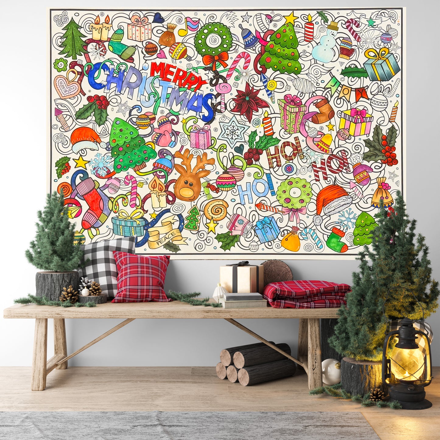 PERSONALIZED Christmas Coloring Poster | Christmas Coloring Fun