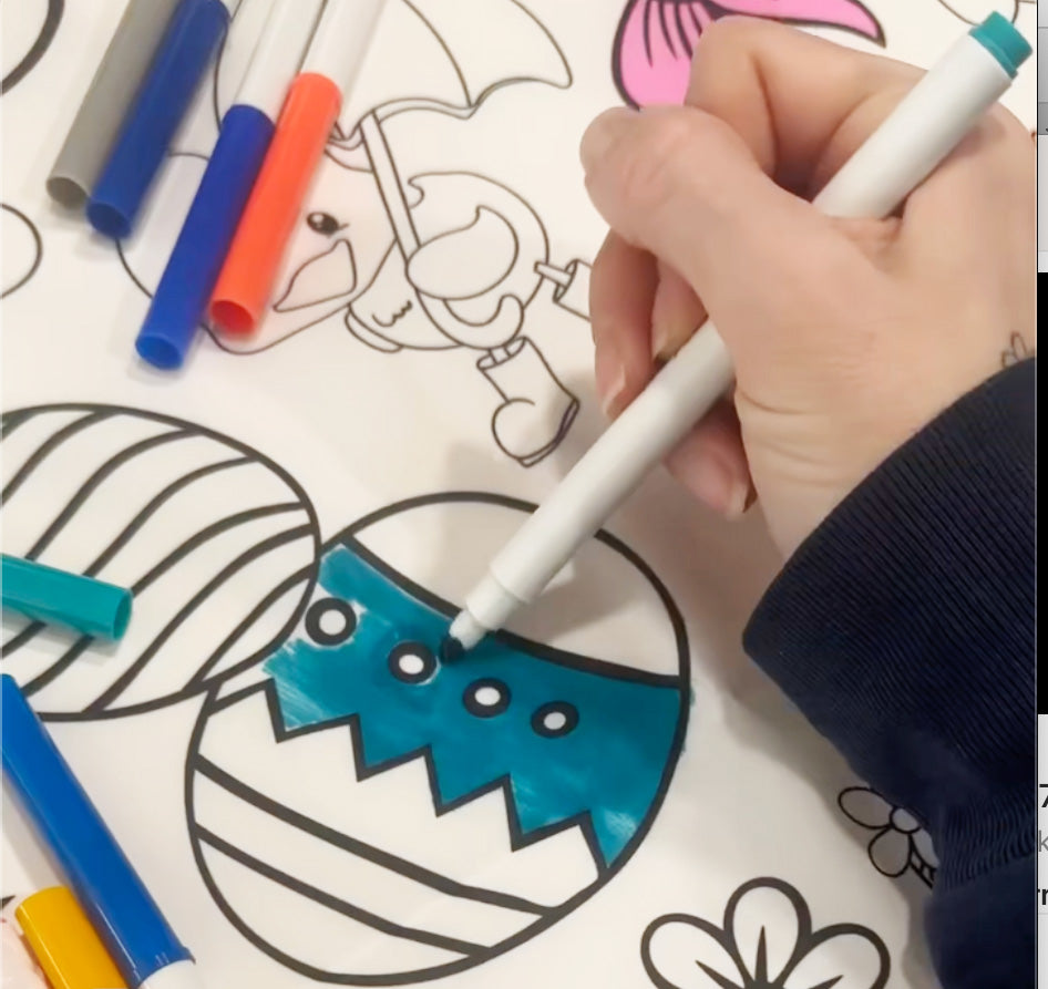 Easter Coloring Tablecloth for Kids