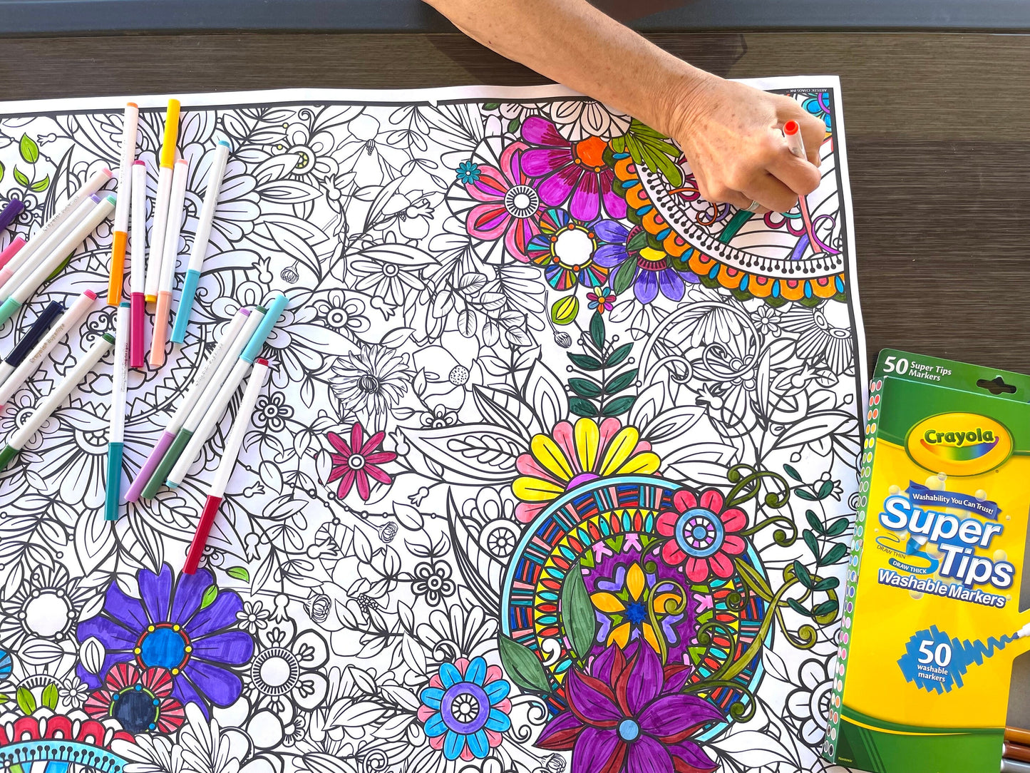 Classic Flower Coloring Poster