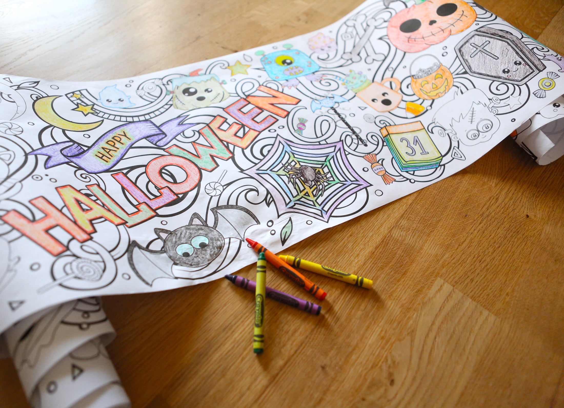 Halloween Coloring Roll - Artistic Chaos