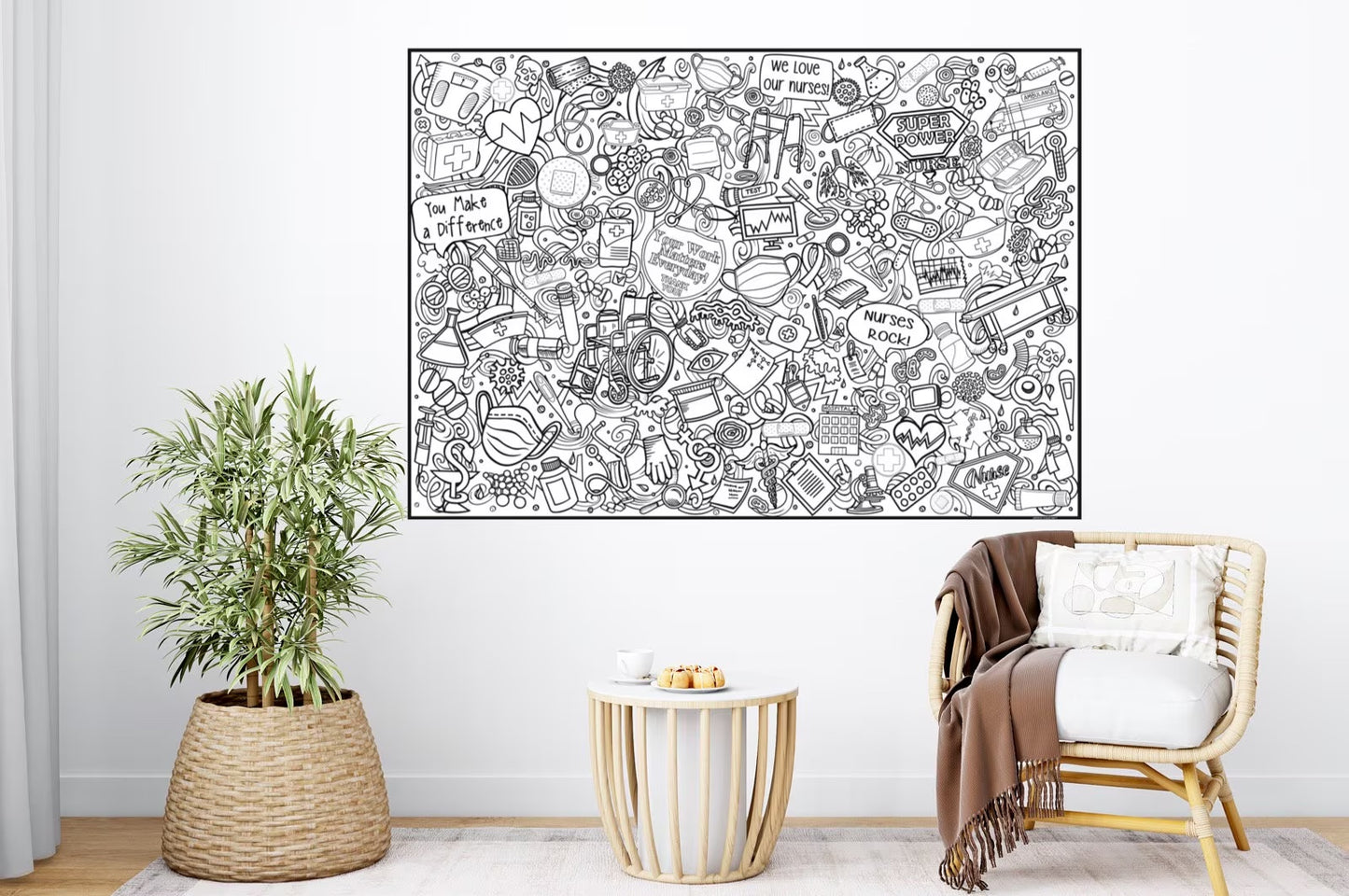 Nurse Appreciation Coloring Poster