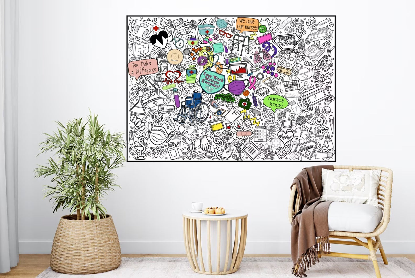 Nurse Appreciation Coloring Poster