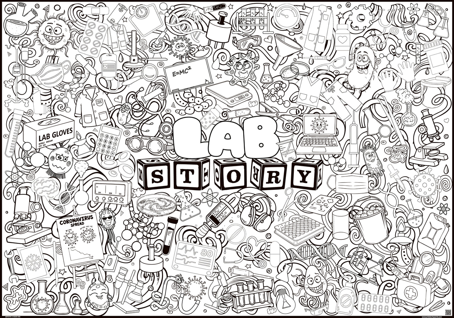 PERSONALIZED Lab Story 2026 Lab Week Giant Coloring Poster