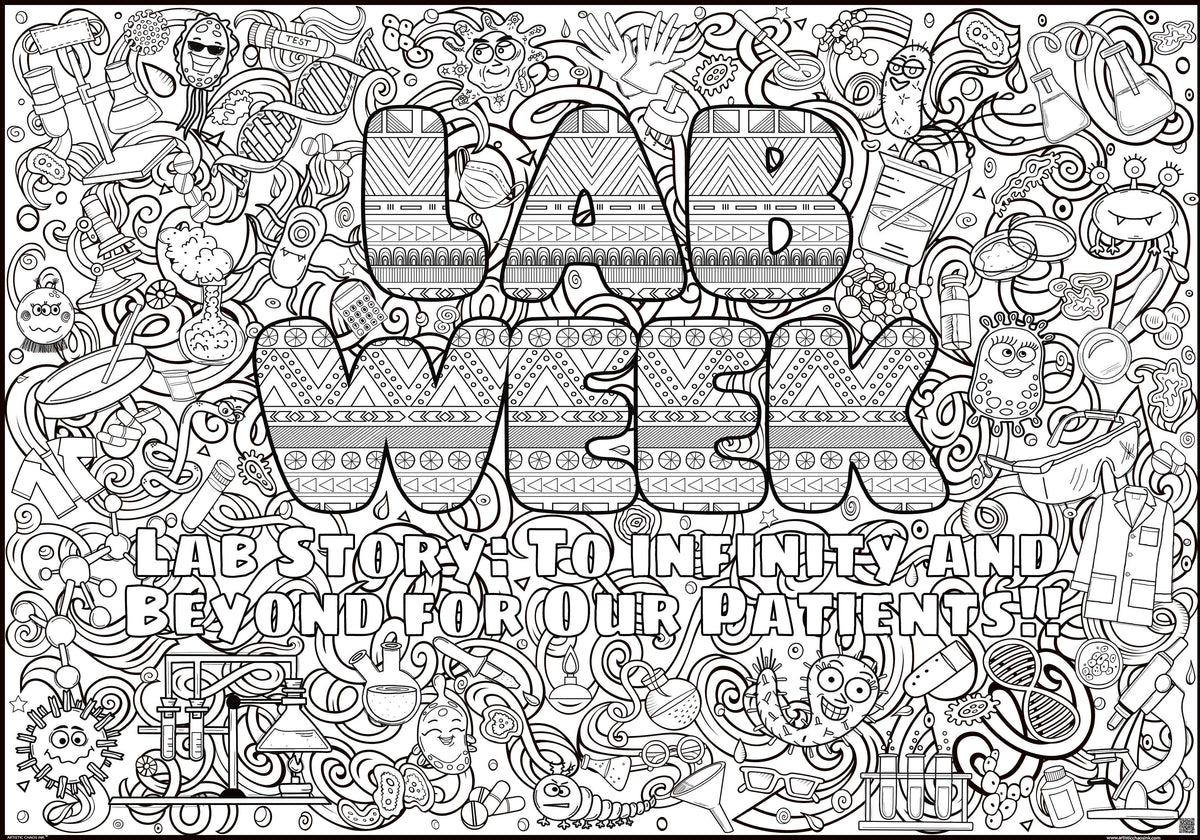 Lab Week 2026 Giant Coloring Poster | Artistic Chaos Ink