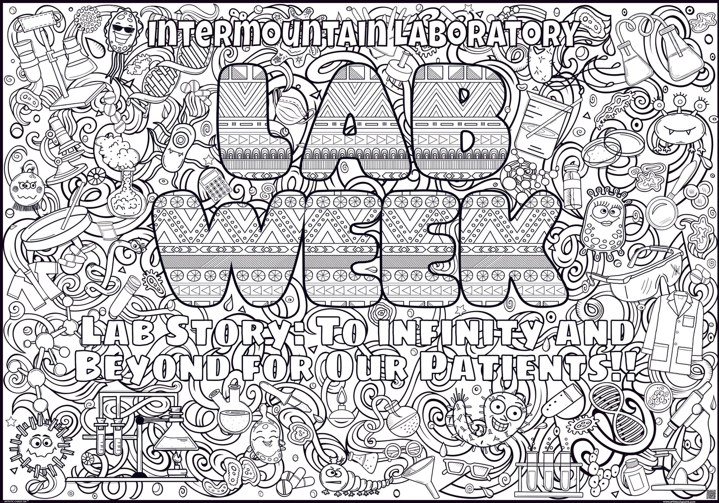 PERSONALIZED Lab Week 2026 Coloring Poster | Lab Celebration