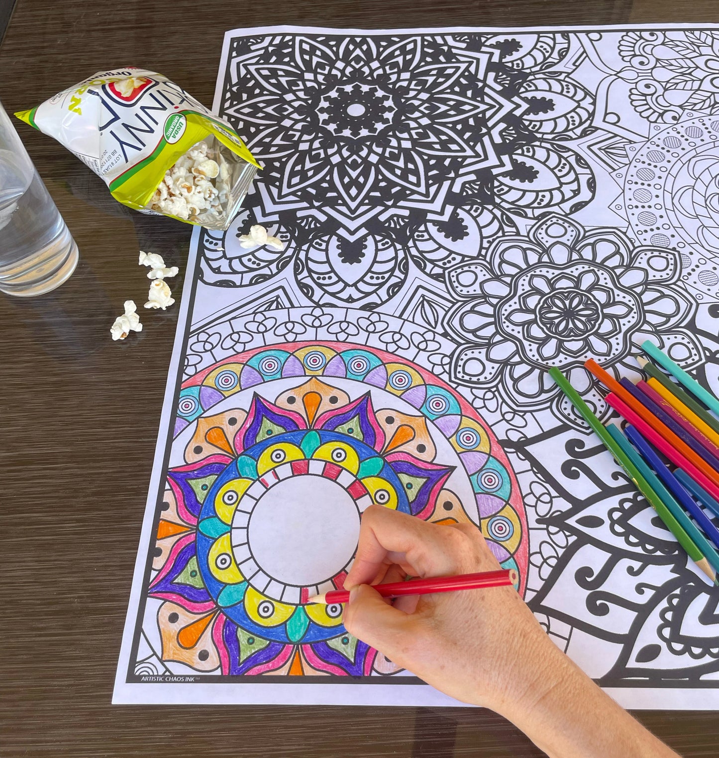 Classic Mandala Coloring Poster