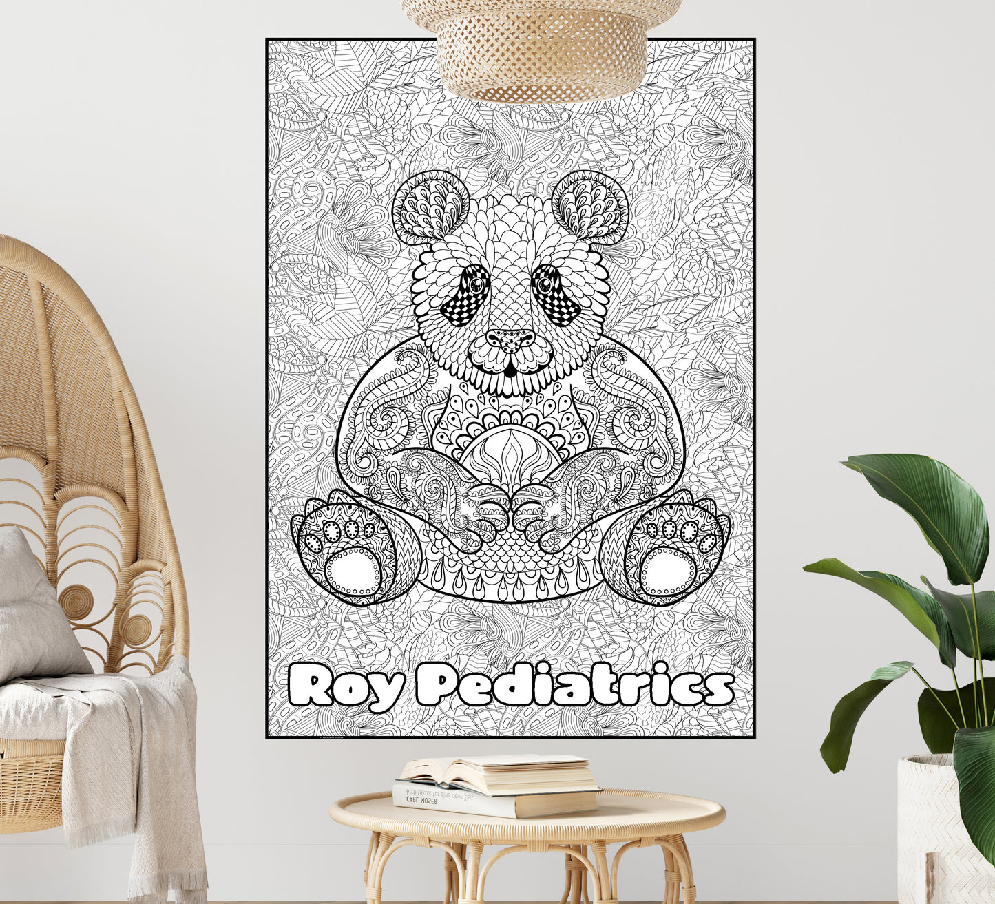 PERSONALIZED  Premium Panda Coloring Poster