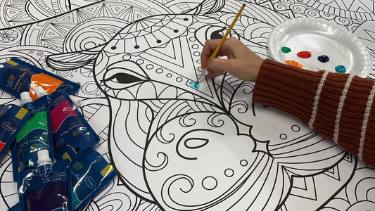 Personalized Hippo Giant Coloring Poster | Classroom Coloring