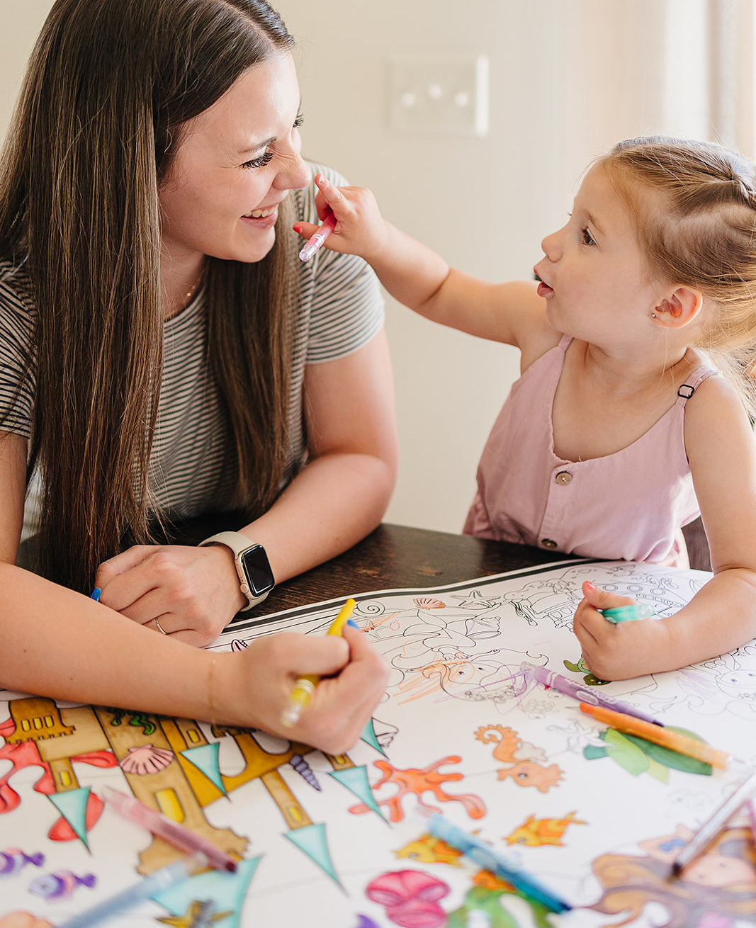 Personalized Mermaid Giant Coloring Poster | Magical Activity