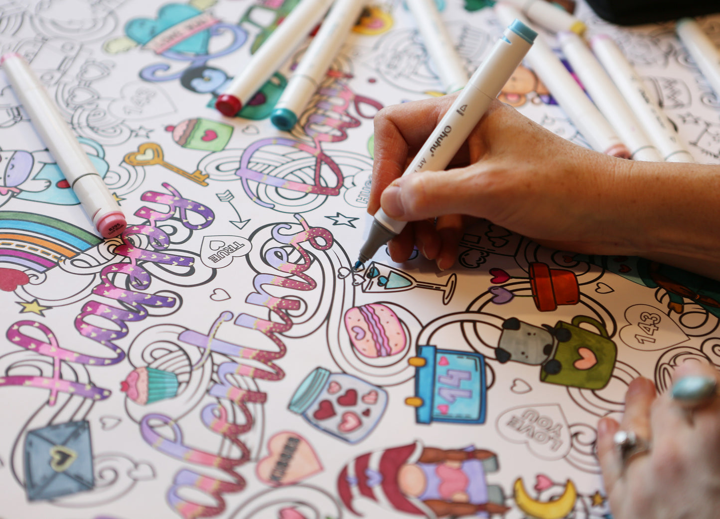 PERSONALIZED Valentine's Day Coloring Poster | Valentine Coloring Fun