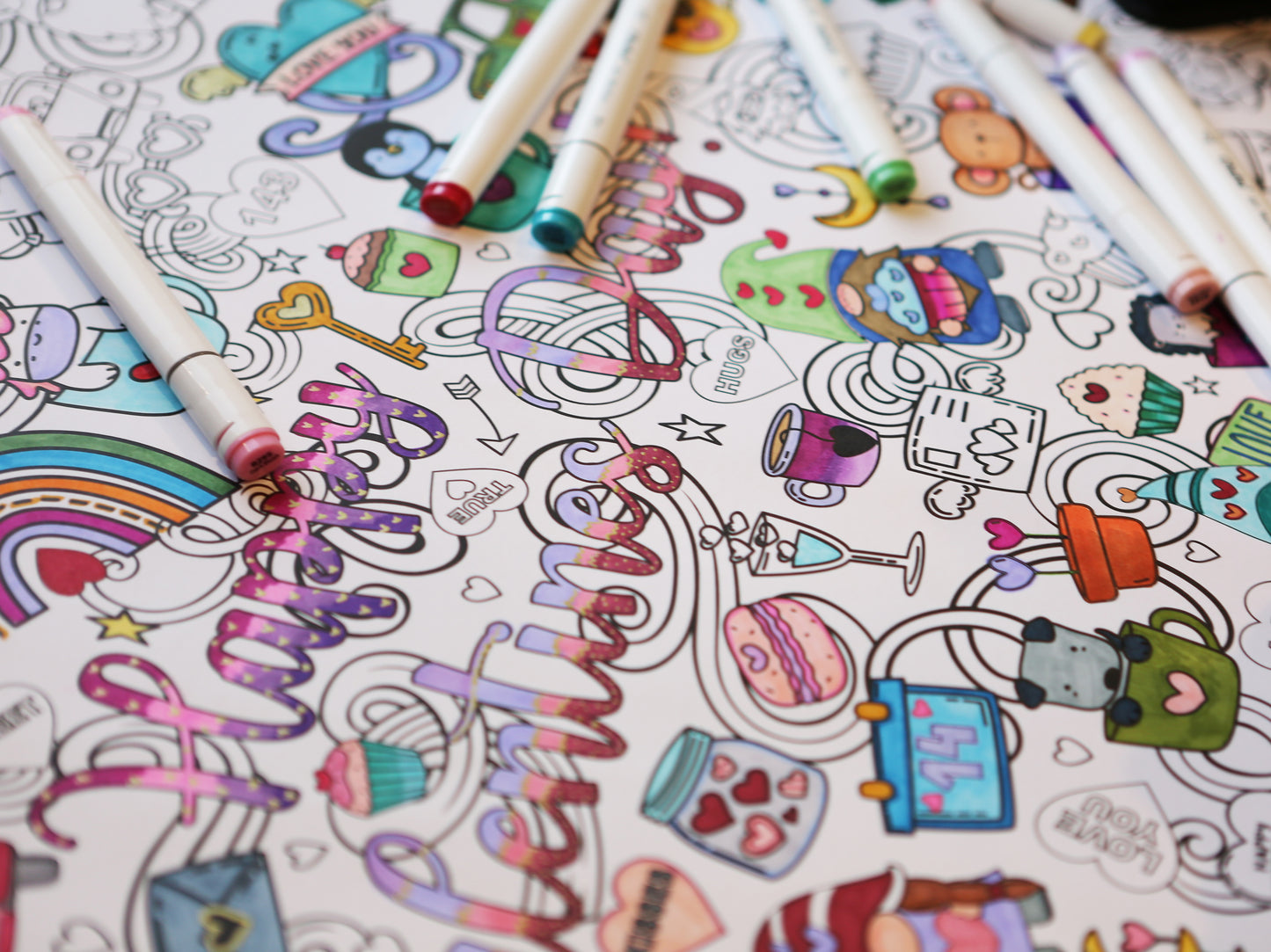PERSONALIZED Valentine's Day Coloring Poster | Valentine Coloring Fun